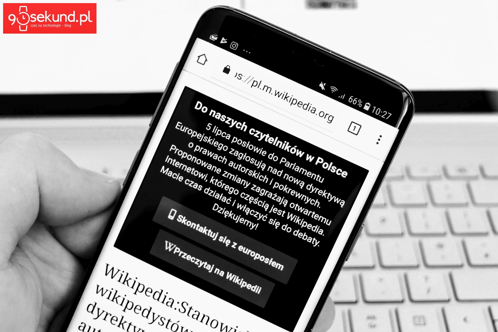 Wikipedia nie działa w proteście przeciw Artykułowi 11. i 13. - 90sekund.pl